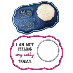 Stickdatei ITH - MugRug Girls "Not feeling very worky today"